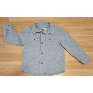 OshKosh Kids Grey Collared Shirt Long Sleeve Button Up Boys Size 4t
